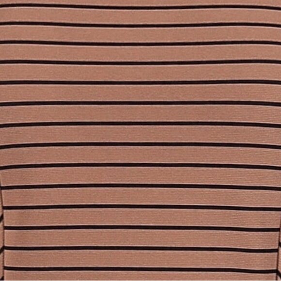 THML Sleeveless Minimalist Career Sheath Dress Size M Brown Black Color Block - Picture 3 of 10